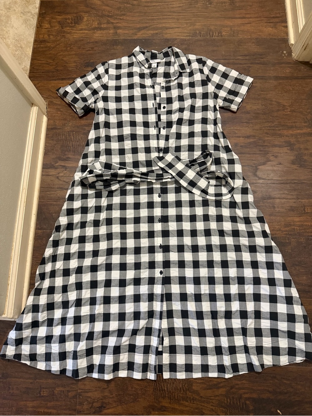 Lisa Marie Sanchez x Target Black & White Gingham Button Down Shirt Dress XS - Picture 2 of 5